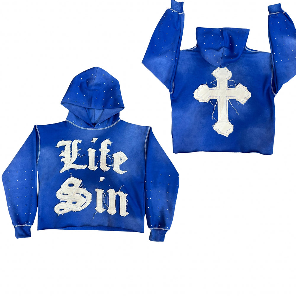 Nipsey Blue Hoodie Life of Sin Streetwear