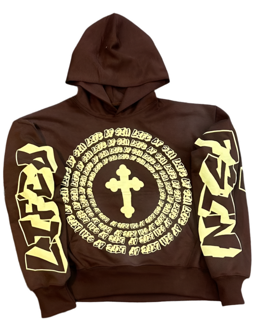 Brown Graffiti Hoodie