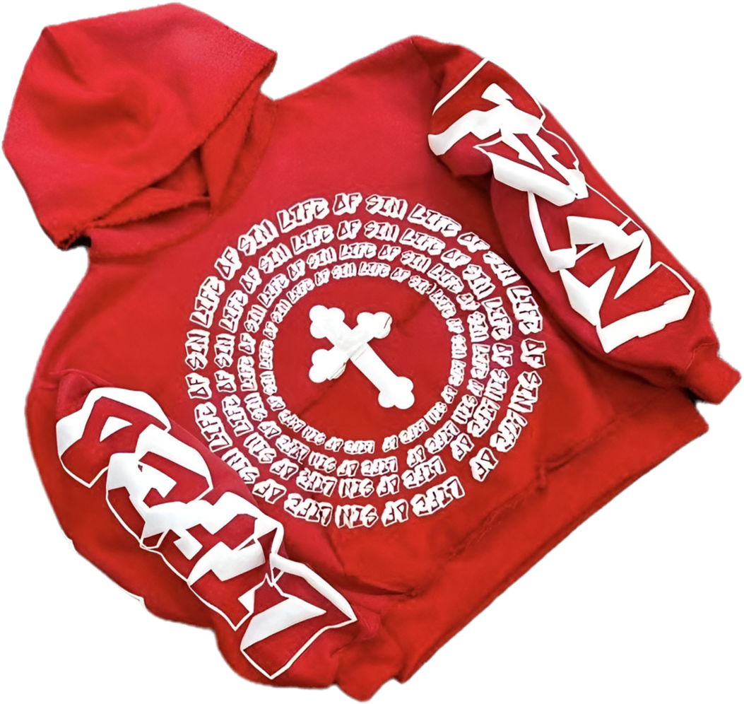 Red Graffiti Hoodie